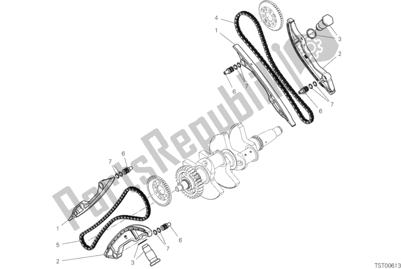 All parts for the Timing System of the Ducati Superbike Panigale V4 S Thailand 1100 2019